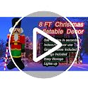SEASONBLOW 8 ft Light Up Inflatable Nutcracker House Guard - Yard Christmas Decoration