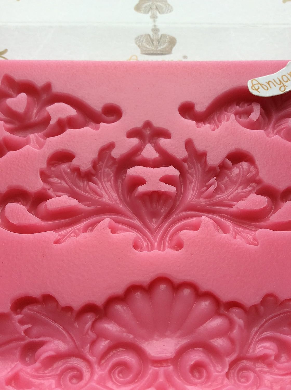 Lotus Scrollwork Silicone Mold for Cake Decorating & Polymer Clay Crafts
