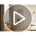 48"x16" Gold Oval Full Length Wall Mirror - Explosion-Proof Frame, Modern Bedroom & Living Room Decor