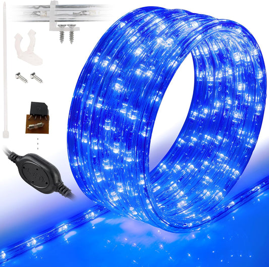 10ft Waterproof LED Rope Lights - 108 LEDs, Connectable Outdoor Christmas Decor