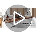 Realgulf Walnut Adjustable Bamboo Bathtub Tray Caddy 28.5-40 Inches