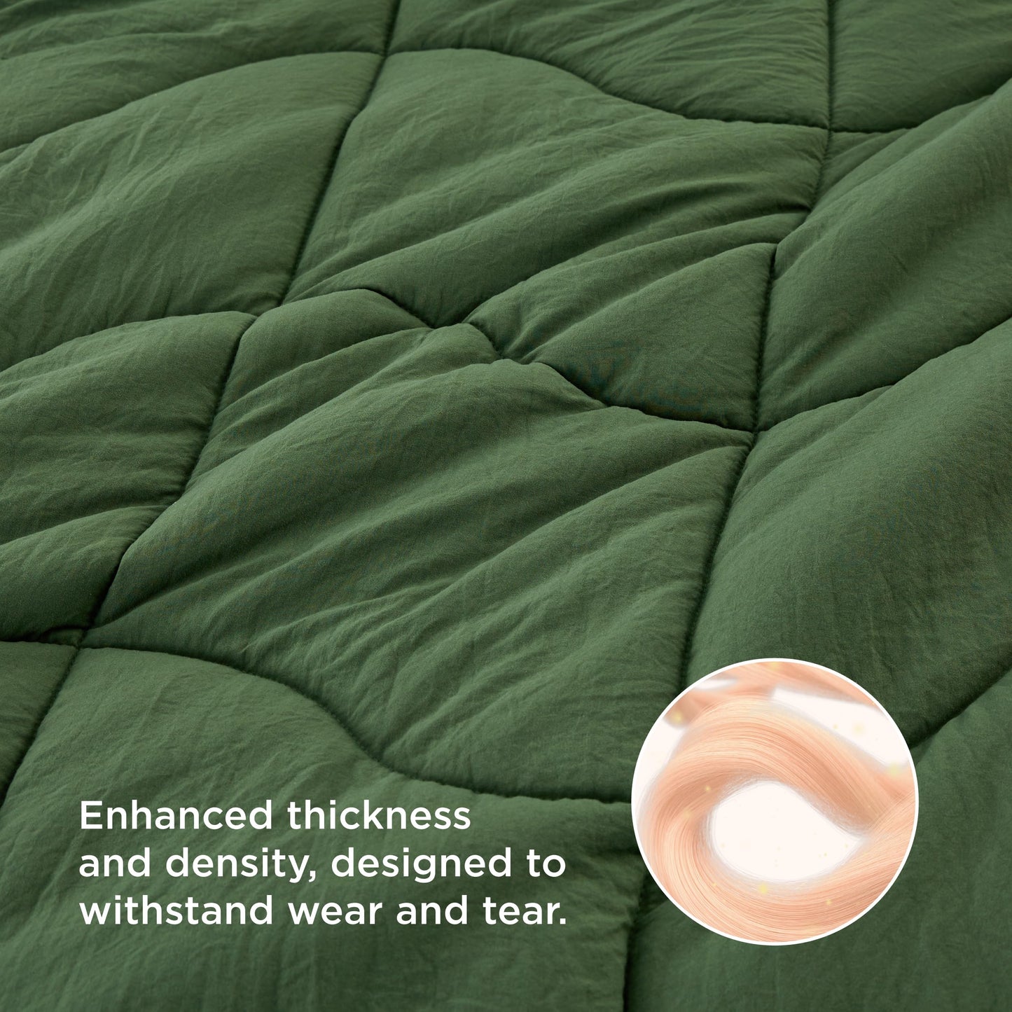 Bedsure Comforters Queen Size, Down Alternative Comforter for All Season, Soft Prewashed Comforter with 4 Tabs, Lightweight & Warm Bedding- Machine Washable (Olive Green, Queen, 88x88 inches)