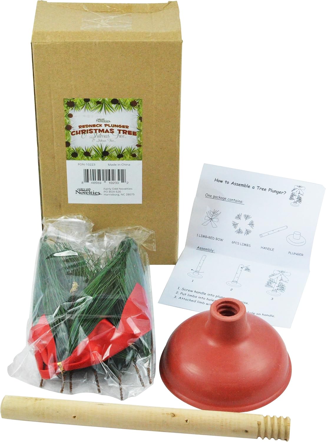 Redneck Plunger Christmas Tree - Funny Toilet Humor Holiday Gift for Adults