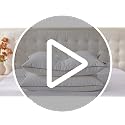 Mosluna King Size Feather Down Pillow Set of 2 - Medium Firm Luxury Hotel Collection 20x36 in