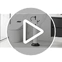 RUMOSE Black Freestanding Toilet Paper Holder with Storage, Adjustable Height & Patented Design