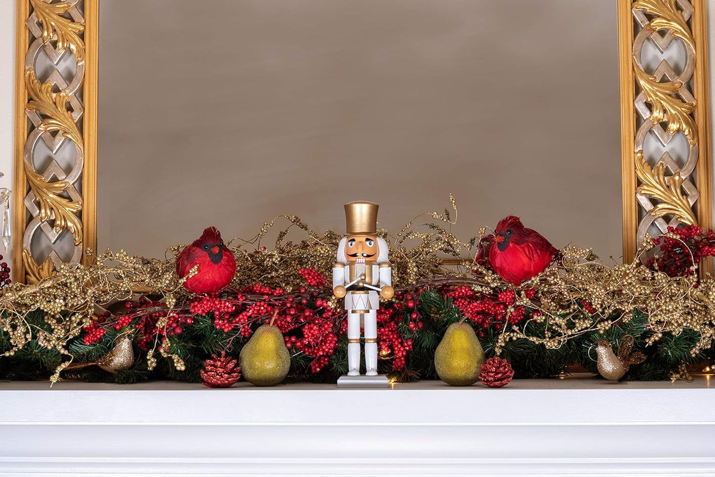 Red Prince 12-Inch Wooden Nutcracker - Festive Christmas Décor for Shelves & Tables