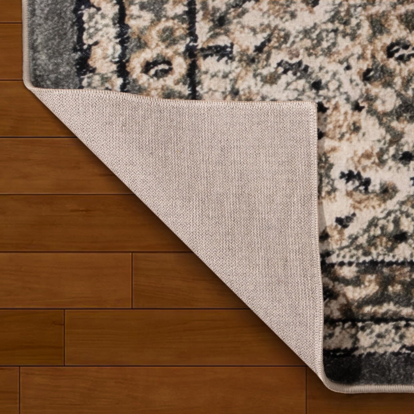 SunNewt Stain Resistant Washable Area Rug 5x8 Living Room Throw Rugs Soft Faux Wool Non-Shedding Low-Pile Floor Carpet for Dining Laundry Room Bedroom Bed Side, Olive