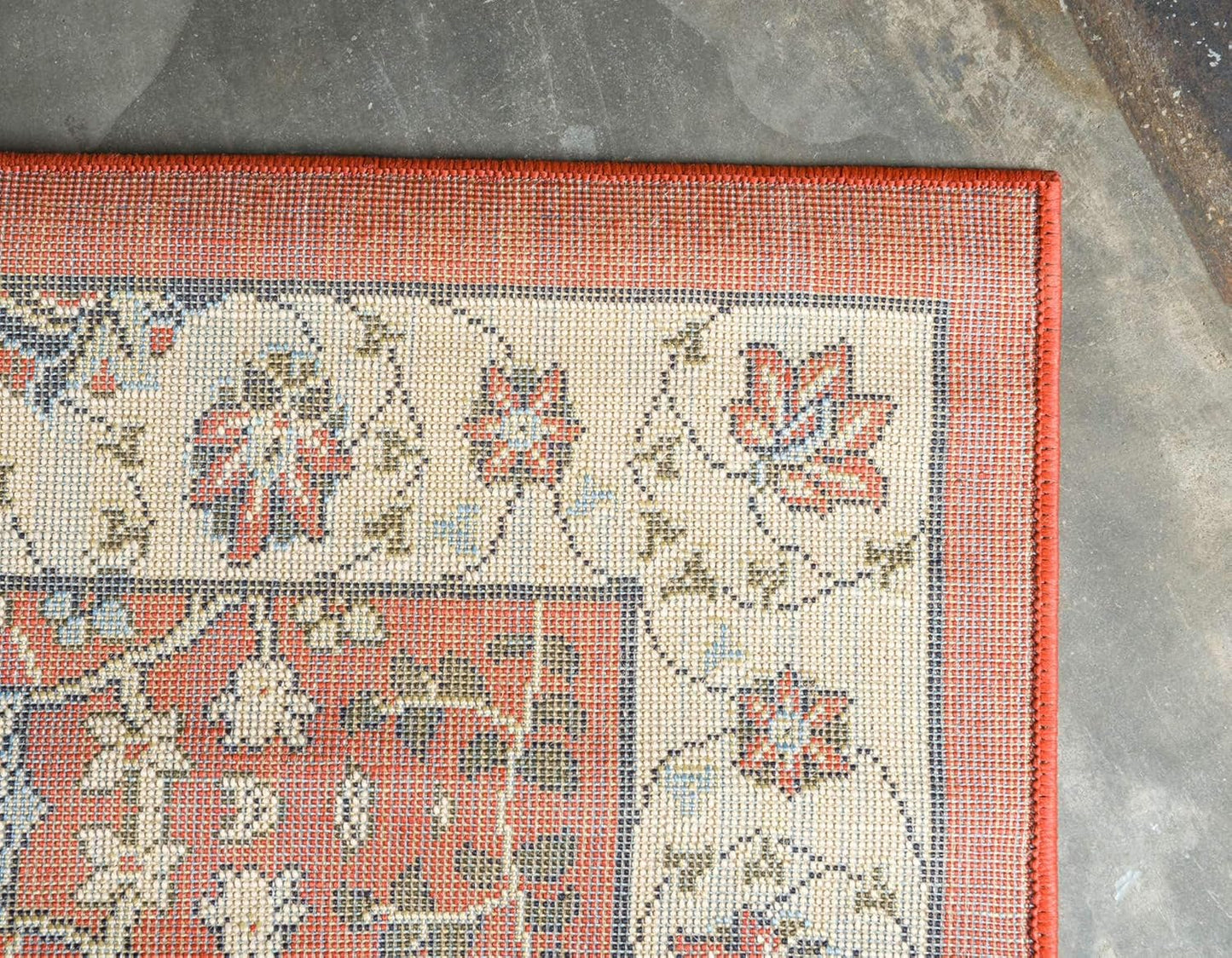 Unique Loom Espahan Collection Area Rug - Cape Cod (2' 7" x 10' Runner, Terracotta/ Black)