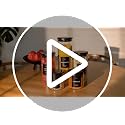 EDELHAUS 5 Pack Glass Pantry Storage Jars with Black Lids & Labels - Airtight Food Containers