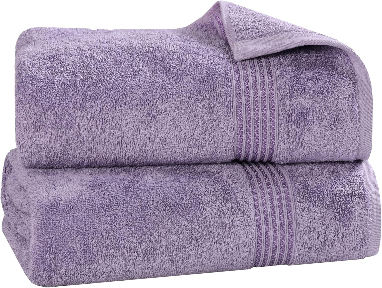 Superior Egyptian Cotton 6-Piece Towel Set, Bathroom Essentials, Towels For Bathroom, Apartment, Airbnb, Guest Bath, Face, Hand, Bath Towels, Washcloths, Absorbent, Fast Drying, Royal Purple