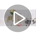 Clear Gold Disposable Dinnerware Set for 100 Guests - 700 Pieces