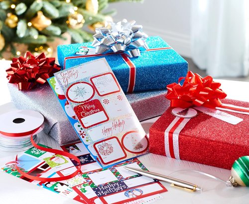 American Greetings Christmas Gift Tags - Self-Adhesive Holiday Designs | 112 Count