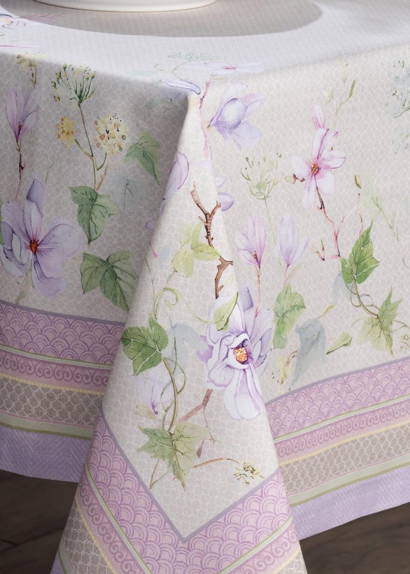 Maison d' Hermine Table Cloth Rectangle Table 100% Cotton 60 x 90 Inches Tablecloth Reusable Decorative for Dining Kitchen Room Farmhouse Home Gifts for Mothers Day Spring Summer - Magnolia Mornings