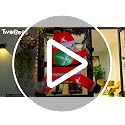 6ft Hanging Santa Christmas Inflatable with LED Lights - Joyful Outdoor Decor by TwoBees (6FT Hanging Santa)