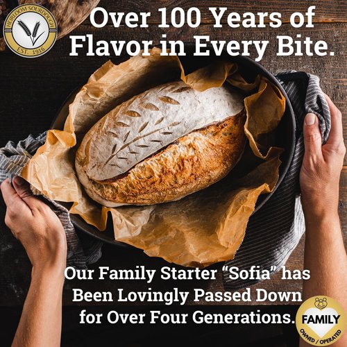 100 Year Old San Francisco Sourdough Starter | Our Great Grandfather's Starter from 1916 | Easy to follow instructions | Includes detailed instructions and recipe |