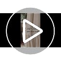 Farmhouse Shower Curtain with Ruffle Hem - Linen Look Cream-Brown Stripe 72x84 Inches - Variation of Cream-Brown Stripe / 72W x 84L
