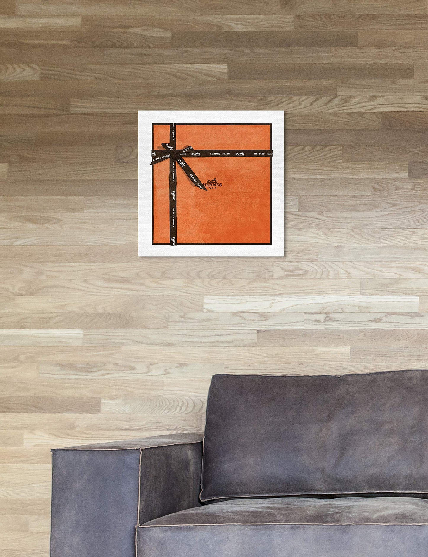 Oliver Gal 'Perfect Orange Gift' The Fashion Wall Art Decor Collection Contemporary Premium Canvas Art Print 12" x 12"