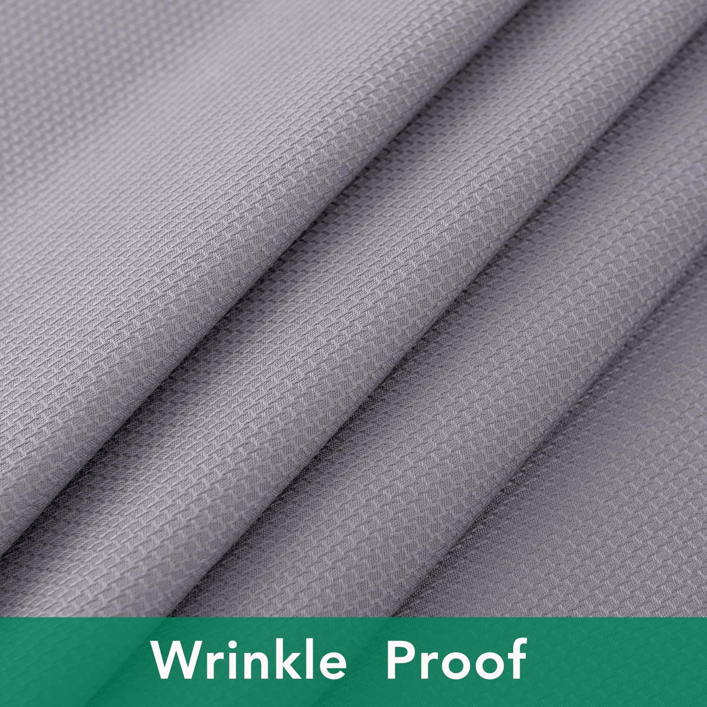 Biscaynebay Textured Fabric Square Tablecloths 70x70 Inches, Silver Grey Water Resistant Spill Proof Card Table Cloth Folding Table Cover for Dining, Kitchen, Wedding and Parties, Machine Washable