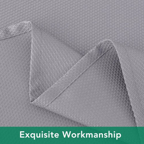 Biscaynebay Textured Fabric Round Tablecloths 108", Silver Grey Water Resistant Table Cloth Circle Folding Table Covers Linen for Dining, Kitchen, Wedding and Parties etc. Machine Washable