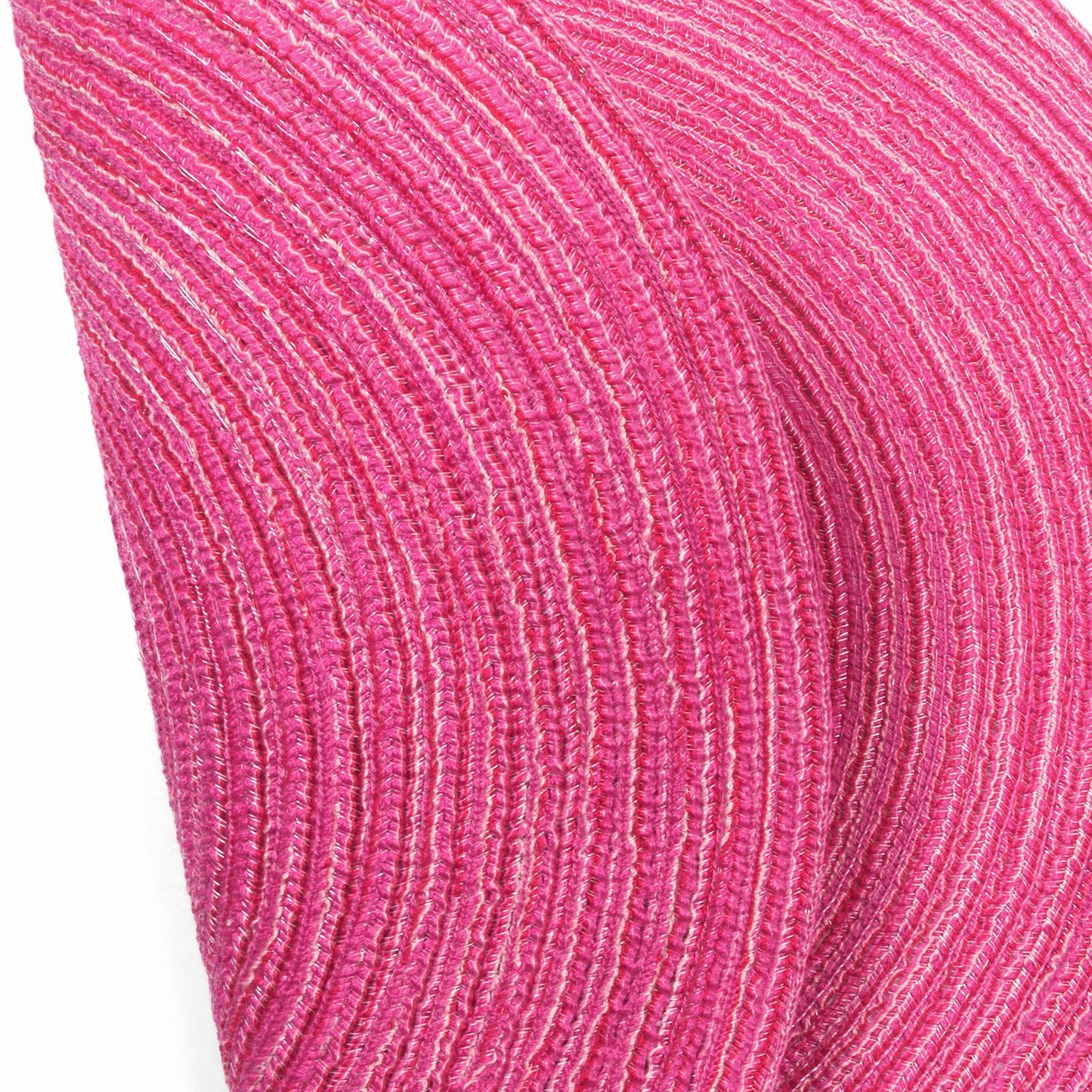 SHACOS Round Placemats Set of 4 Round Table Placemats Braided Cotton Place Mats 15 inch for Kitchen Dining Table Holiday Party (Hot Pink, 4)