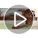 HOWHONG 11-Piece Acacia Wood Cooking Utensils Set with Spoon Rest & Holder