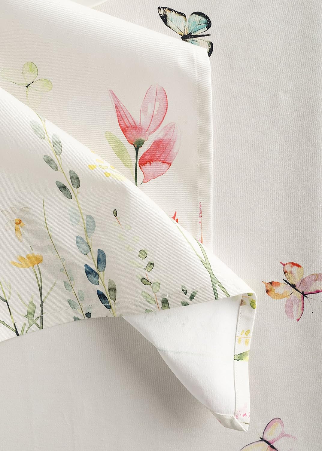 Botanical Fresh Cloth Napkins Set of 4 - 100% Cotton, Reusable & Washable, 20"x20" for Dinner, Parties & Weddings