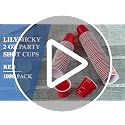 Lilymicky 1080 PACK 2 oz Red Plastic Shot Glasses, Cups