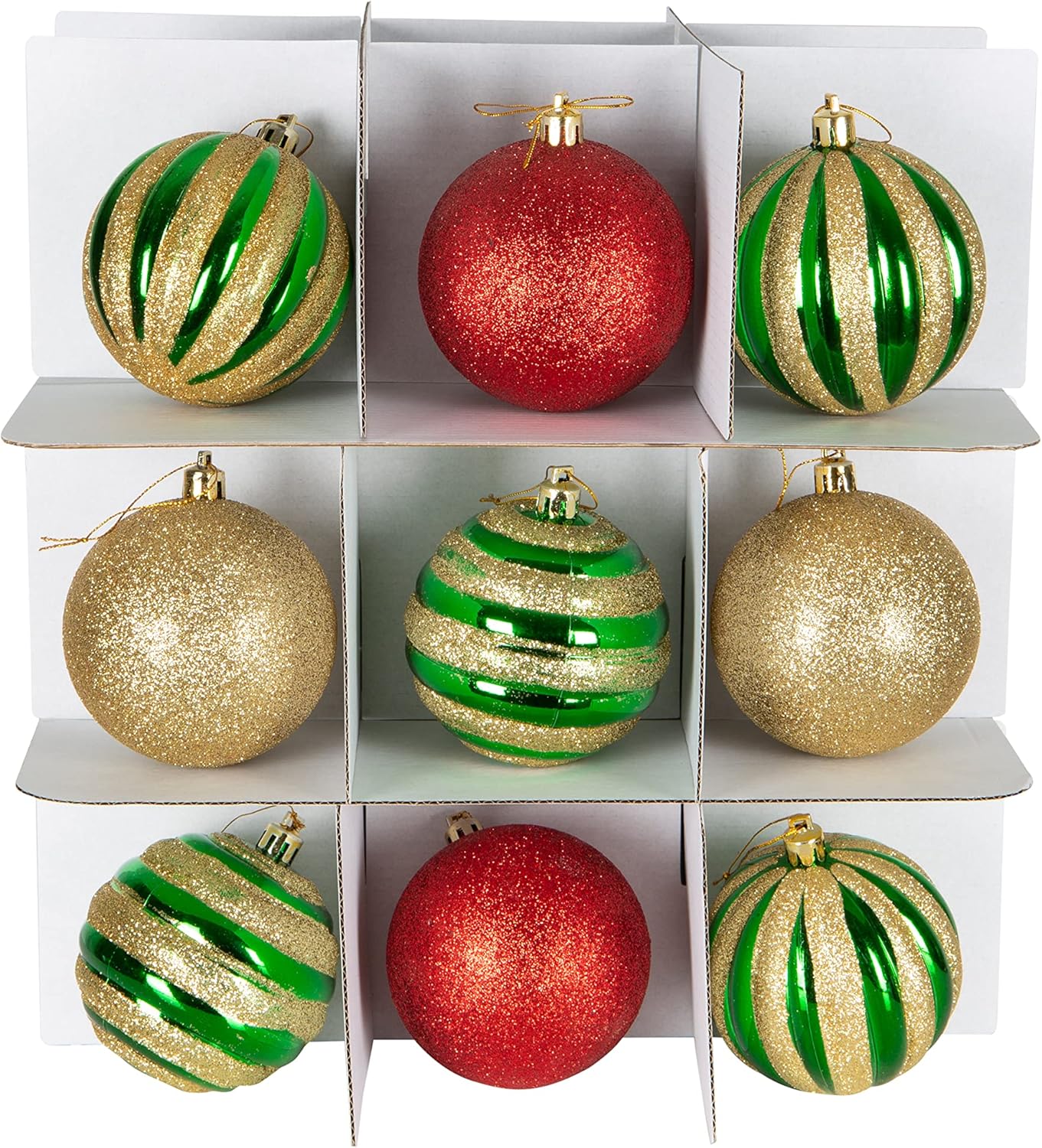 Ornament Storage Organizer for 112 Ornaments | Zipper Closure | Space-Saving Red Design