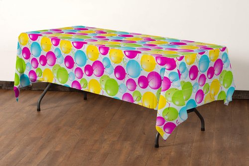Exquisite 12-Pack Premium Plastic Tablecloth 54in. x 108in. Rectangle