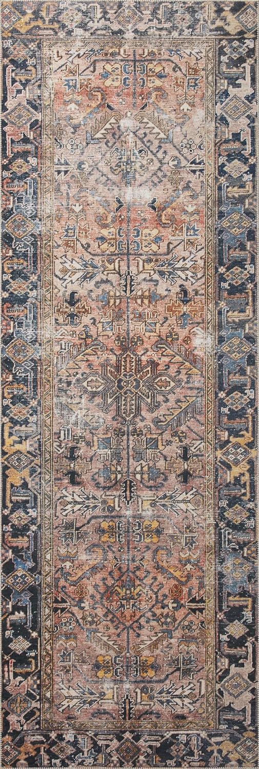 Loloi Chris Loves Julia Jules Collection JUL-02 Terracotta/Multi 2'-3'' x 3'-9'', .13" Pile Height, Accent Rug
