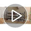 4 Tier Long Shoe Rack Organizer for Closet - Black