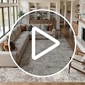Cotiled 9x12 Area Rug for Living Room - Abstract Washable Carpet, Brown & Grey