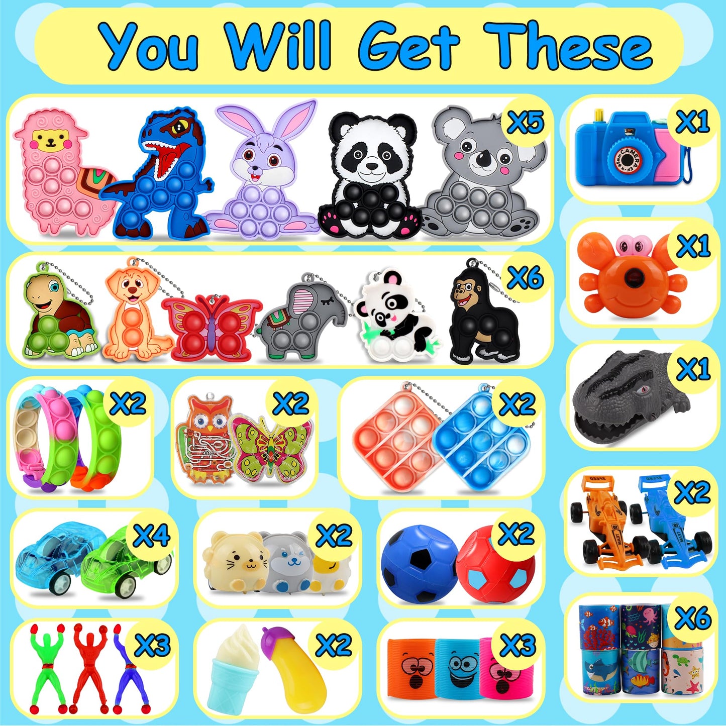 Kiss Monkey 640 PCS Prize Treasure Box Toys for Classroom, Party Favors for Kids 8-12, Fidget Toys Bulk, Goodie Bags Stuffers for Kids, Birthday Gifts, Pinata Stuffers, Carnival Prizes