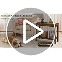 Rustic Brown 2-Tier End Table for Living Room - Sturdy Wooden Nightstand with 165 lbs Capacity - Compact Sofa Side Table for Small Spaces - Hoctieon 1 Pack