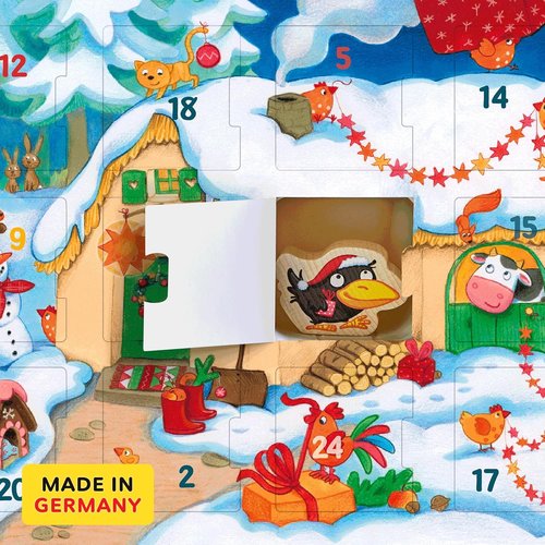 HABA My First Advent Calendar - Farmyard Themed Wooden Animals for Kids | Reusable Christmas Fun