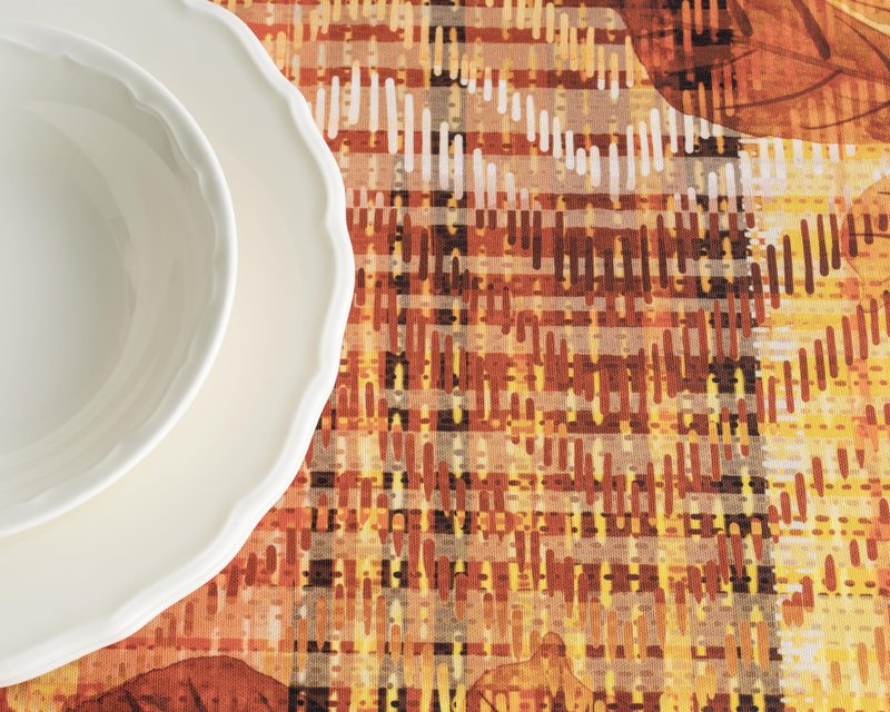 Maison d' Hermine Table Cloth Rectangle Table 100% Cotton 60 x 90 Inches Fall Tablecloth Reusable Everyday Use for Thanksgiving Christmas Decorations Dining Farmhouse Party (Thanksgiving Tartan)