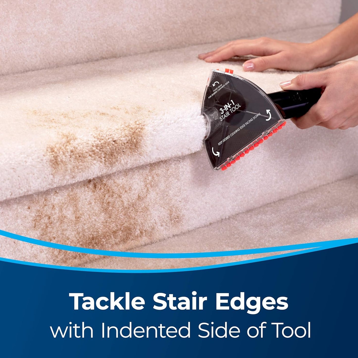 BISSELL 3-in-1 Stair Tool for Carpet and Upholstery Cleaners, New Genuine OEM Part, 3262