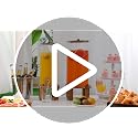 2 Gallon Drink Dispenser with Stand - Party Beverage Station, Glass & Stainless Steel Spigot - Variation of 1
