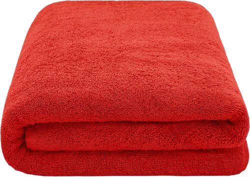Cotton Paradise 100% Cotton Oversized Bath Sheet - Extra Large 40x80 Turkish Towel in Red