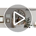 Micasso Large Tree of Life Wall Clock 24 Inch Rustic Farmhouse Decor