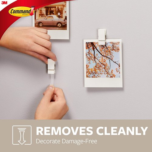 Command Spring Clips - Plastic Quartz Clips for Dorm Décor | 8-Inch Size