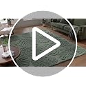 Green Monstera Area Rug 5x7 High-Low Plush Washable Accent Carpet - Arenarug
