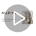 ALLZONE Black Over Toilet Storage Shelf No-Drill Adjustable Bathroom Organizer