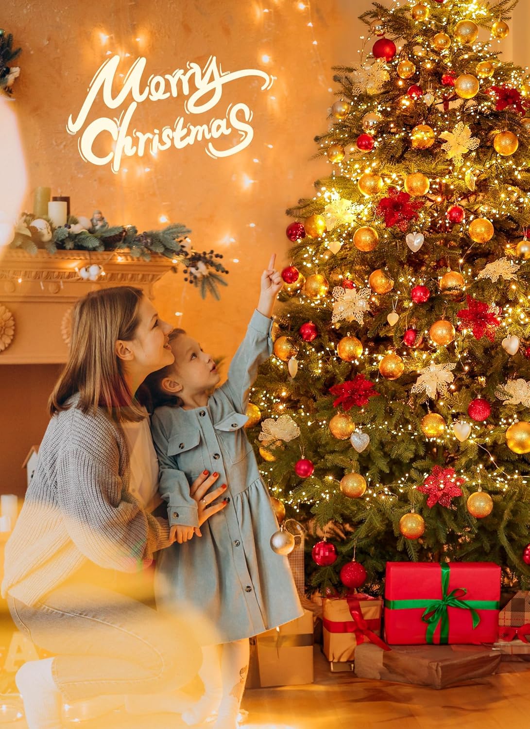 200 LED Fairy Lights with Remote & Timer - 16.4Ft Silver Wire Twinkle Lights for Indoor Christmas, Wedding & Party Decor