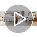 Twin Size Metal Bed Frame with Victorian Headboard & Footboard - Variation of THIS listing