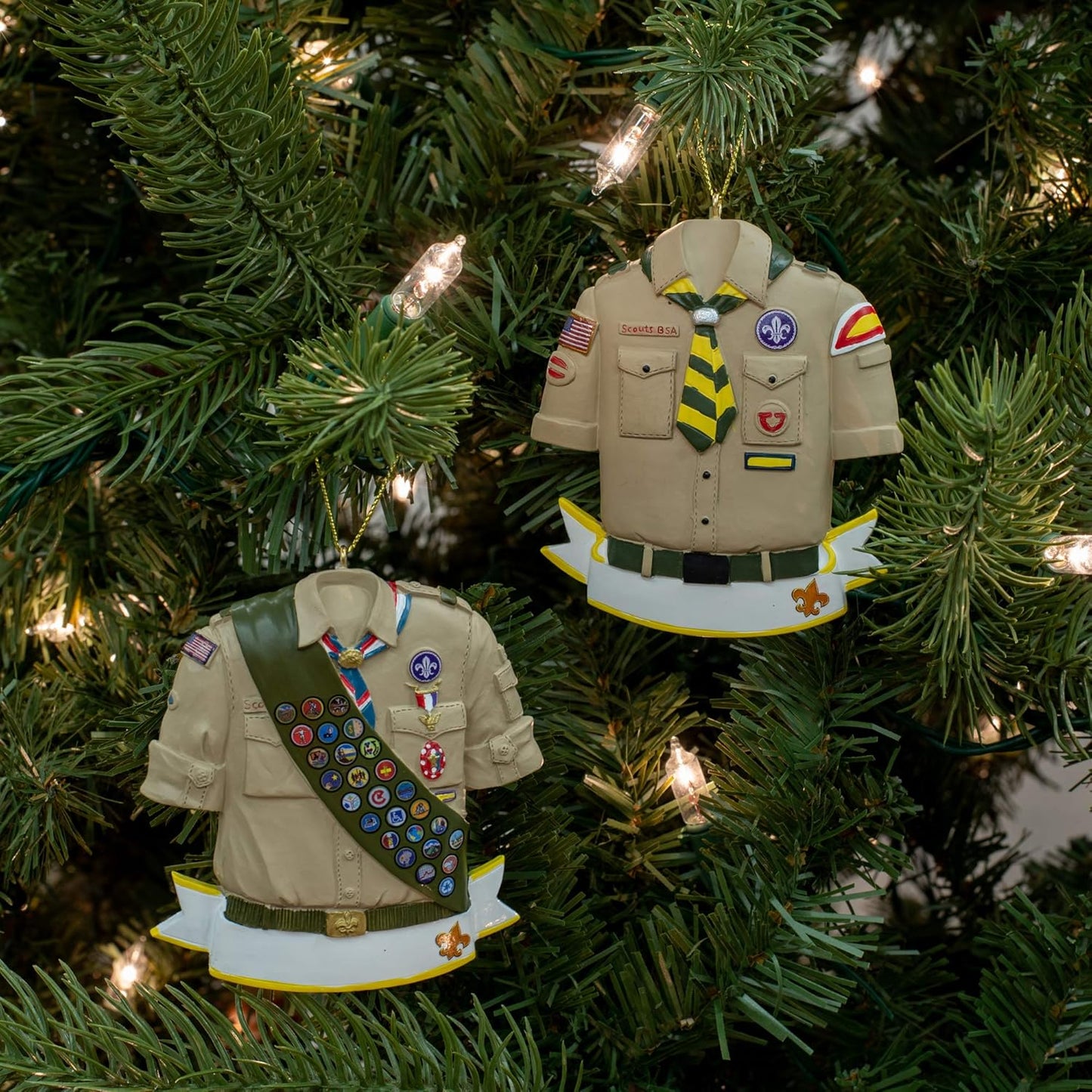 Personalized Boy Scout Christmas Ornament - Customizable Holiday Decor
