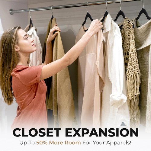 **Modern Space Velvet Hangers - 100 Pack Slim Space-Saving Design for Shirts, Pants & Dresses**