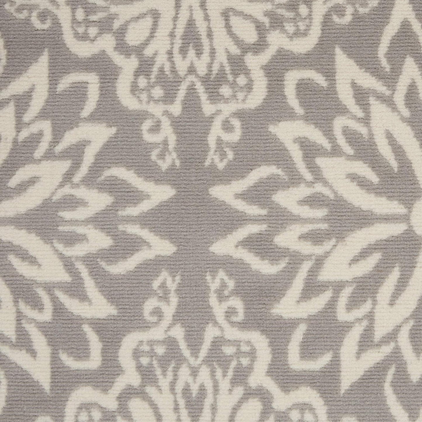 Nourison Jubilant Transitional Ivory/Grey 5'3'' x 7'3'' Area-Rug, Easy-Cleaning, Non Shedding, Bed Room, Living Room, Dining Room, Kitchen (5x7)