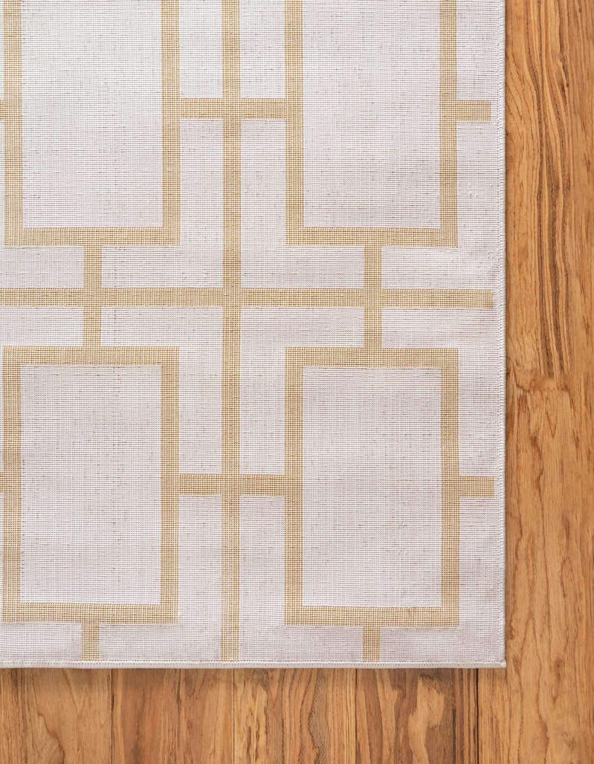 Marilyn Monroe Glam Collection Area Rug - Deco (3' 3" x 5' 3" Rectangle, White Gold/ Gold)