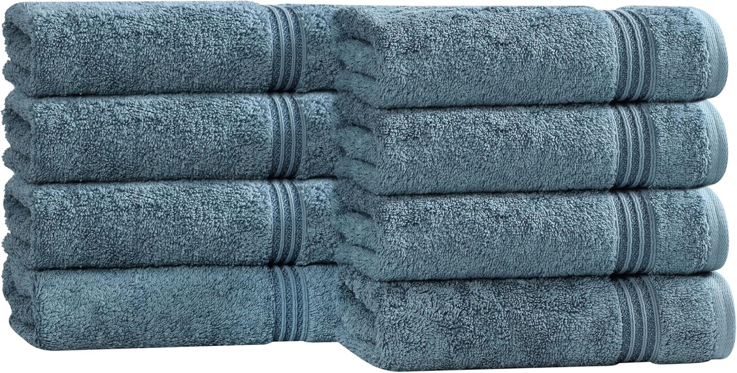 Superior Egyptian Cotton 6-Piece Towel Set, Bathroom Essentials, Towels For Bathroom, Apartment, Airbnb, Guest Bath, Face, Hand, Bath Towels, Washcloths, Absorbent, Fast Drying, Royal Purple